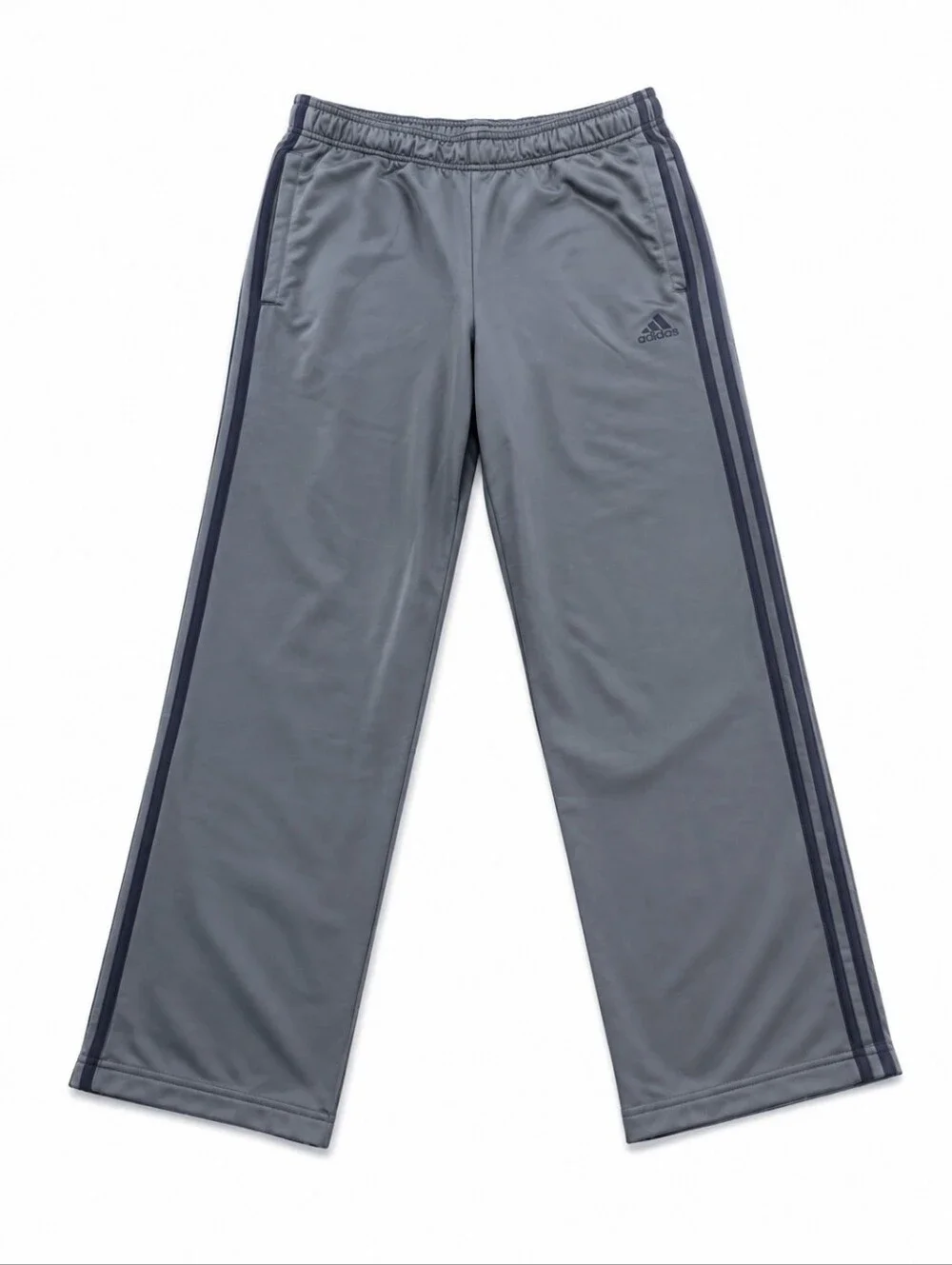Adidas Primegreen Gray 3-Stripe Track Pants Men's Large Athletic Training Pants